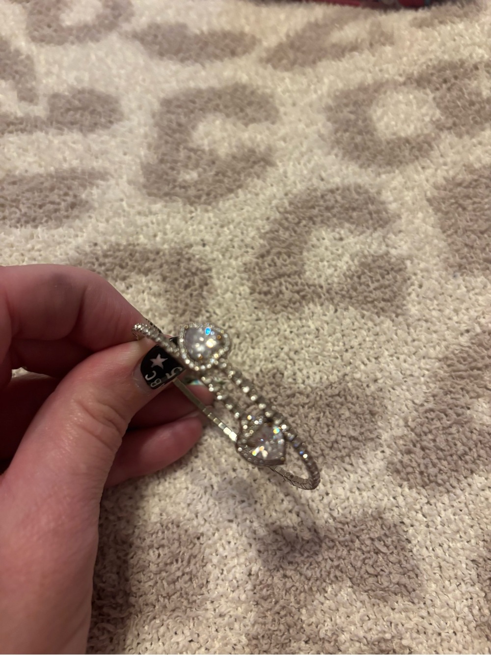Rhinestone adjustable cuff